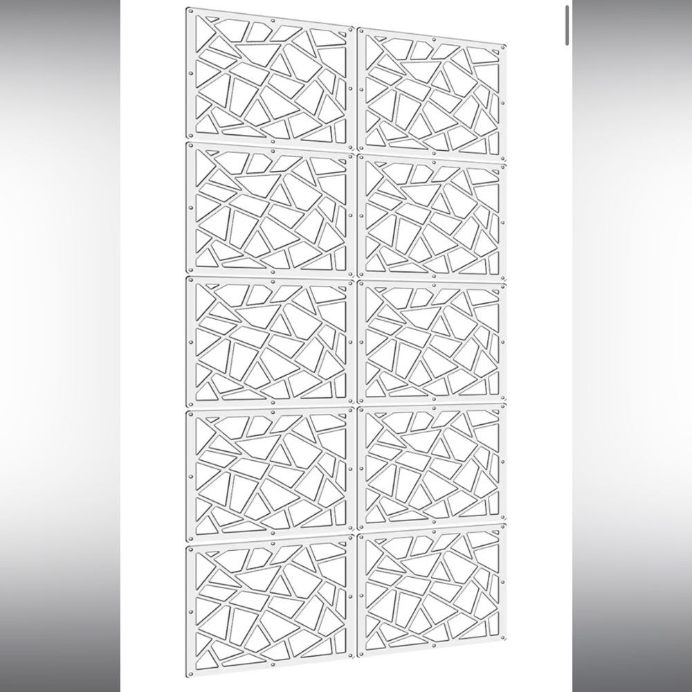 White Geometric Wall Panels